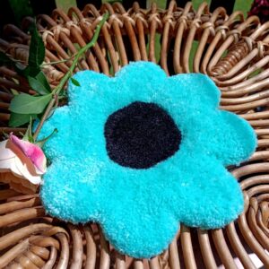 Ozdoba Kwiatek - turkus - tufting