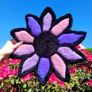 Dywan Kwiatek - fiolet - tufting