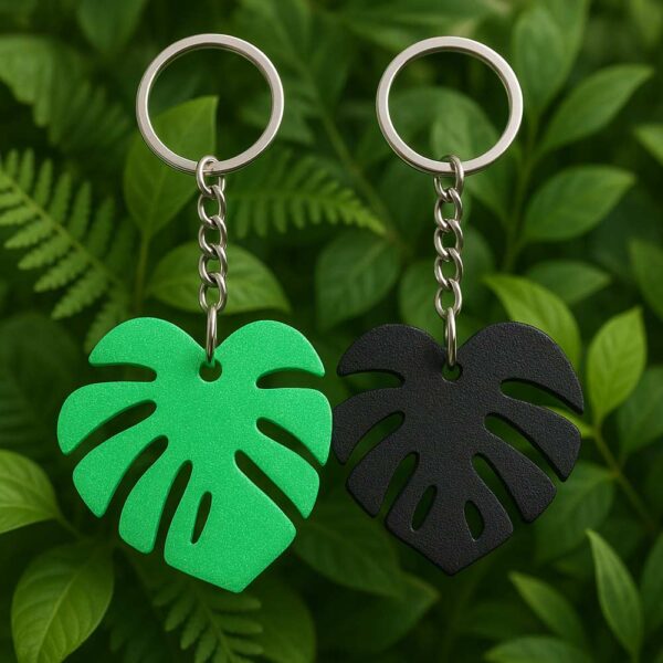 Brelok do kluczy Monstera czarny