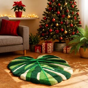 Dywan 65x55 Monstera variegata - tufting - obrazek 1